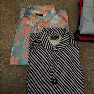 Bad Birdie Striped and Floral Polo Shirts